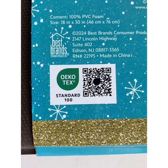 Disney Stitch Anti Fatigue Kitchen Mat 18 X 30” Christmas Tree Santa Hat NEW - Picture 13 of 14